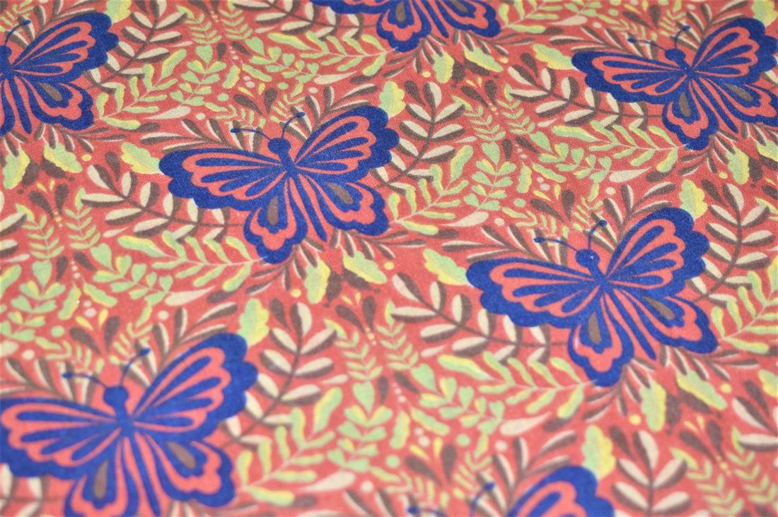 Butterfly Pirnt Printed PolyCotton Fabric