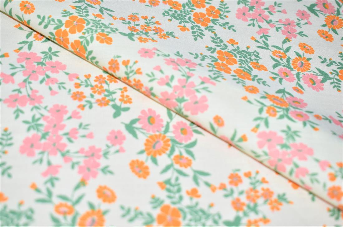 Mindy Florals Calendula Polycotton 9 Printed Fabric
