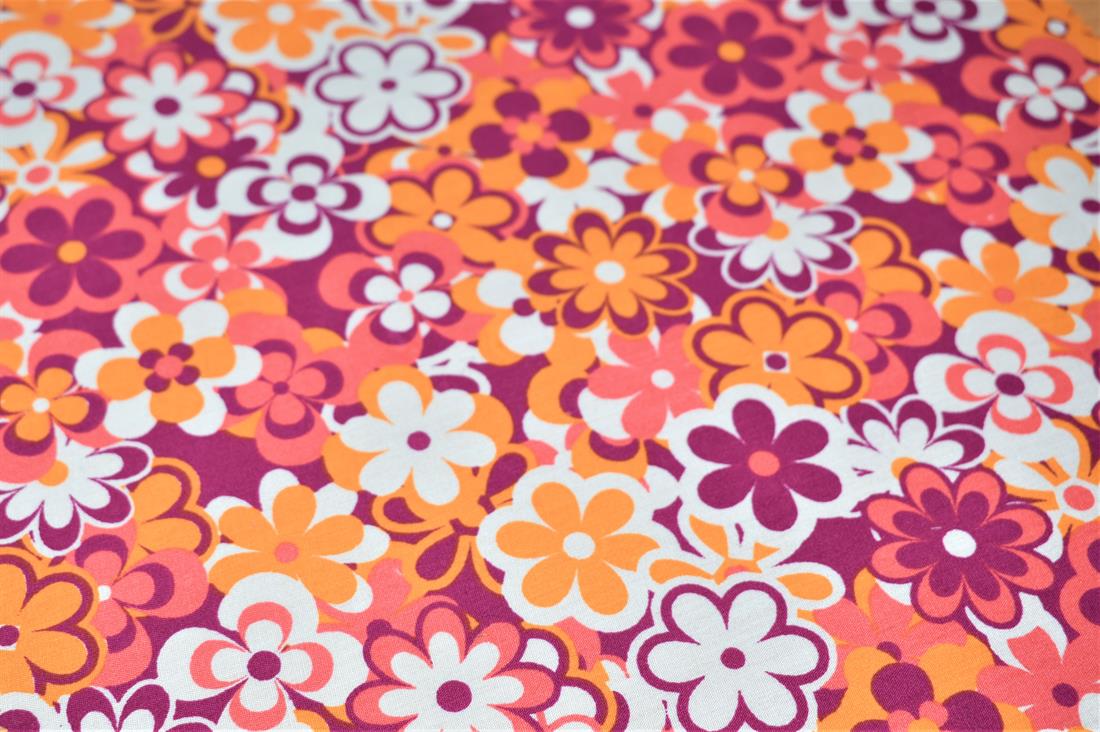 Florals Groovy Printed PolyCotton Fabric