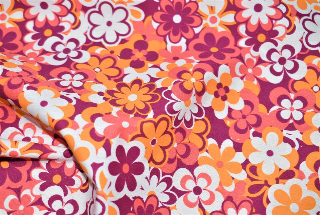 Florals Groovy Printed PolyCotton Fabric