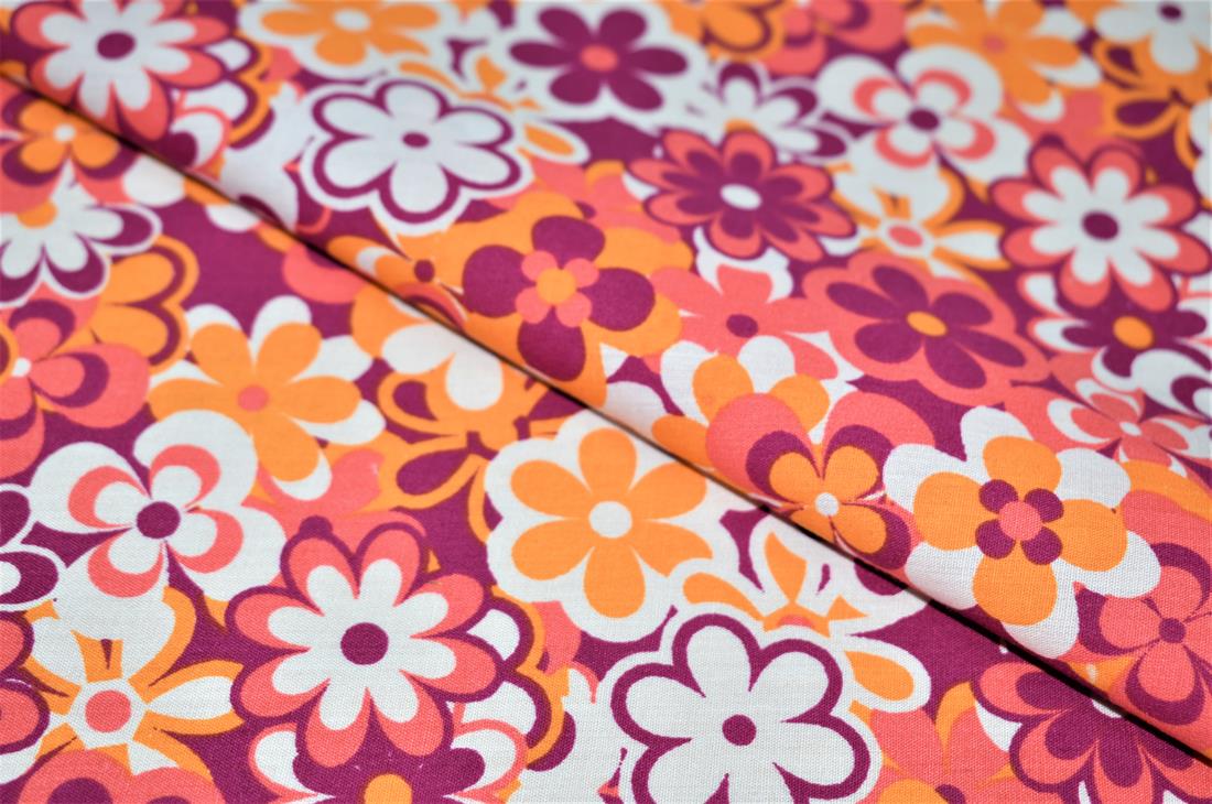 Florals Groovy Printed PolyCotton Fabric