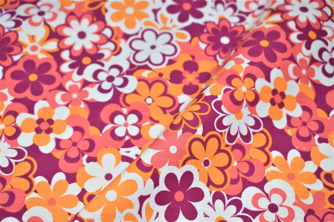 Florals Groovy Printed PolyCotton Fabric