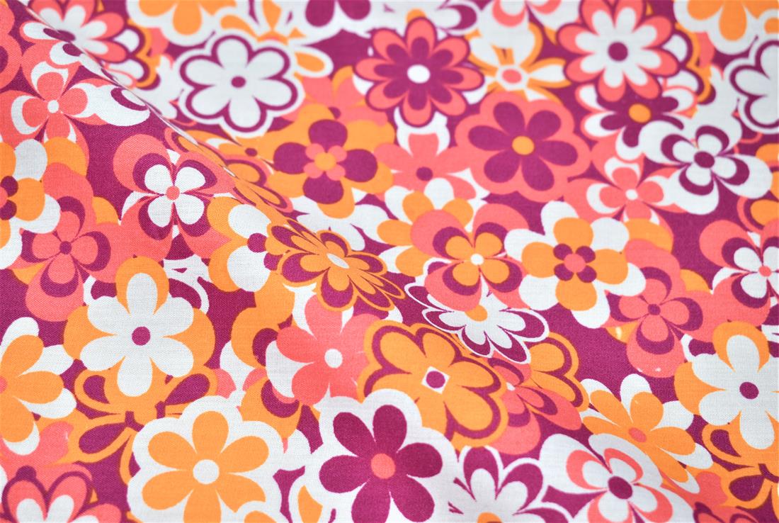 Florals Groovy Printed PolyCotton Fabric
