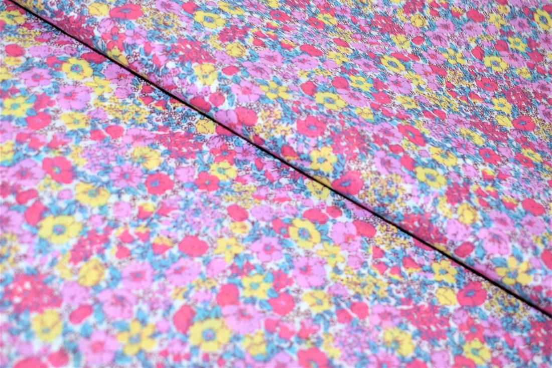 Pink Printed Polycotton Fabric