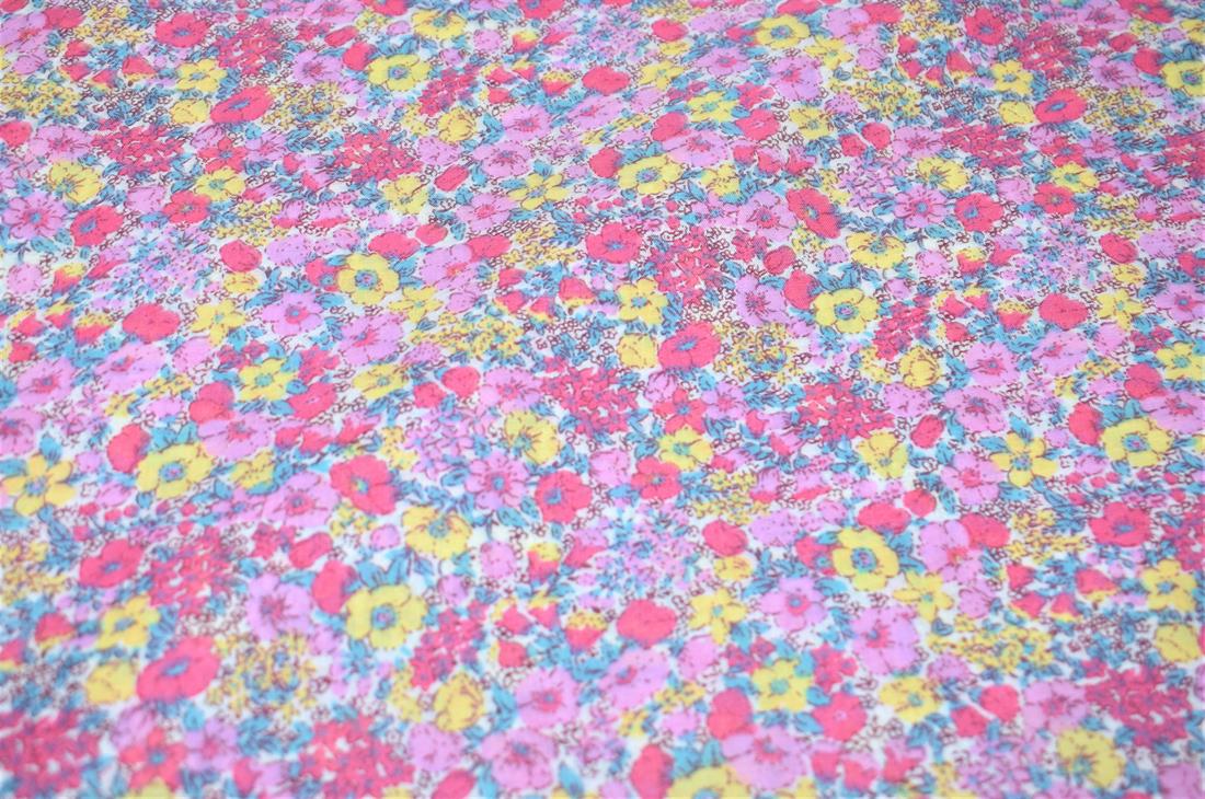 Pink Printed Polycotton Fabric