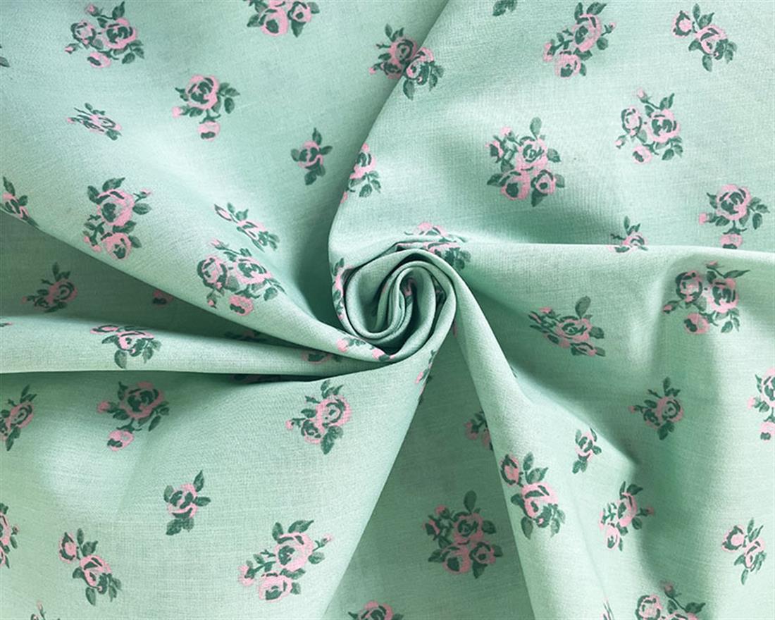 Mindy Florals Roses Polycotton Printed Fabric