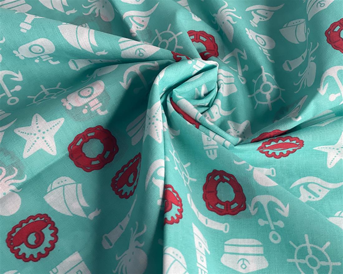 Marine Life MP Polycotton Printed Fabric