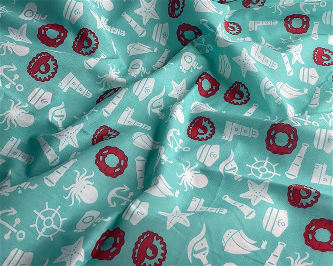 Marine Life MP Polycotton Printed Fabric