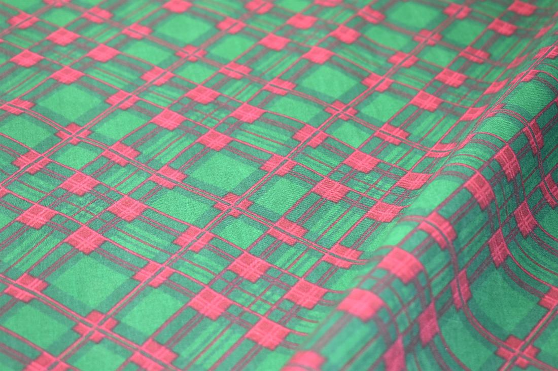 Tartan Printed Polycotton Fabric