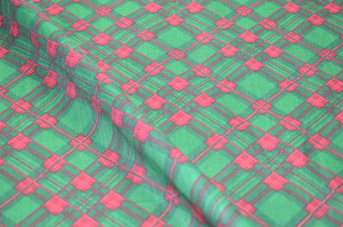 Tartan Printed Polycotton Fabric