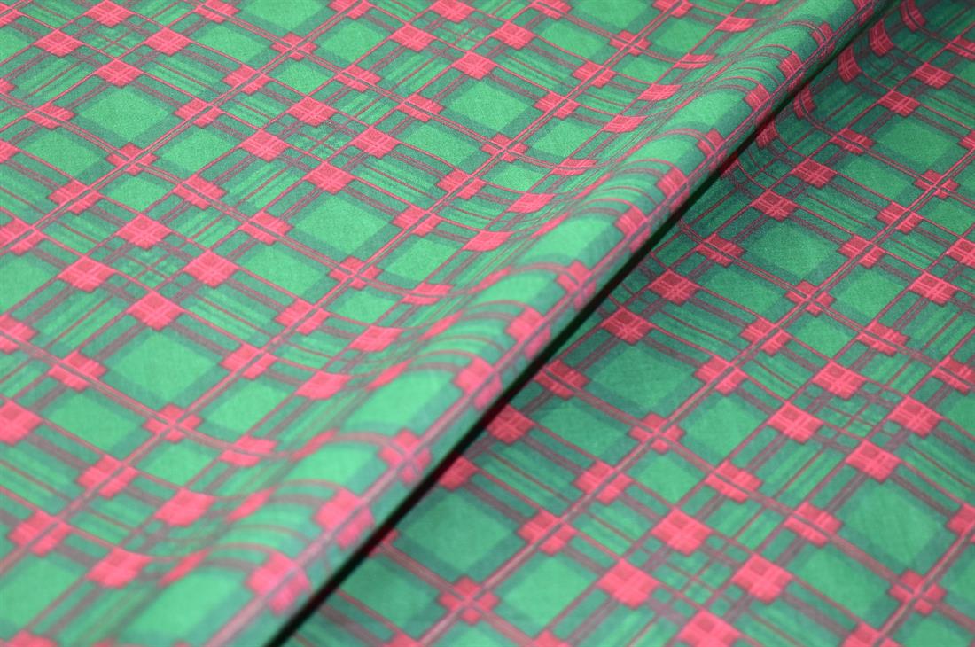 Tartan Printed Polycotton Fabric