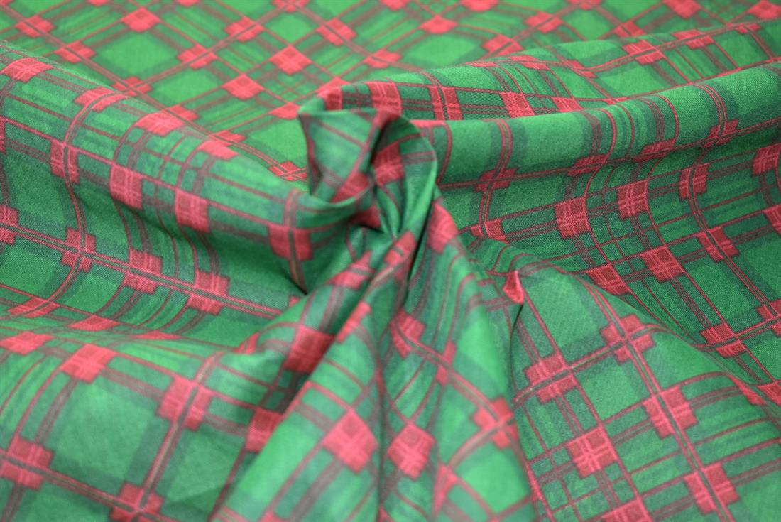 Tartan Printed Polycotton Fabric