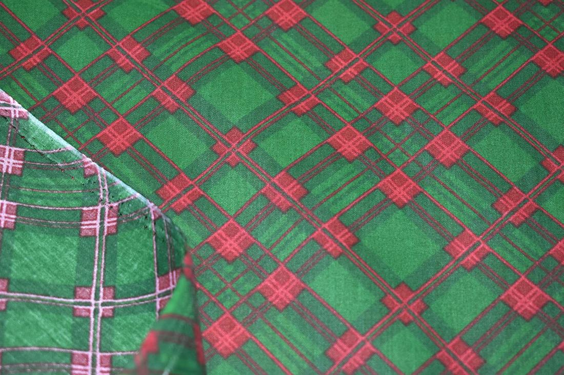 Tartan Printed Polycotton Fabric