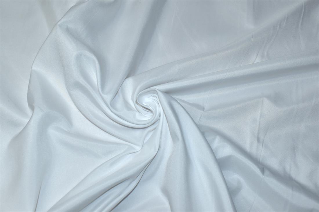 White Plain Polycotton Fabric