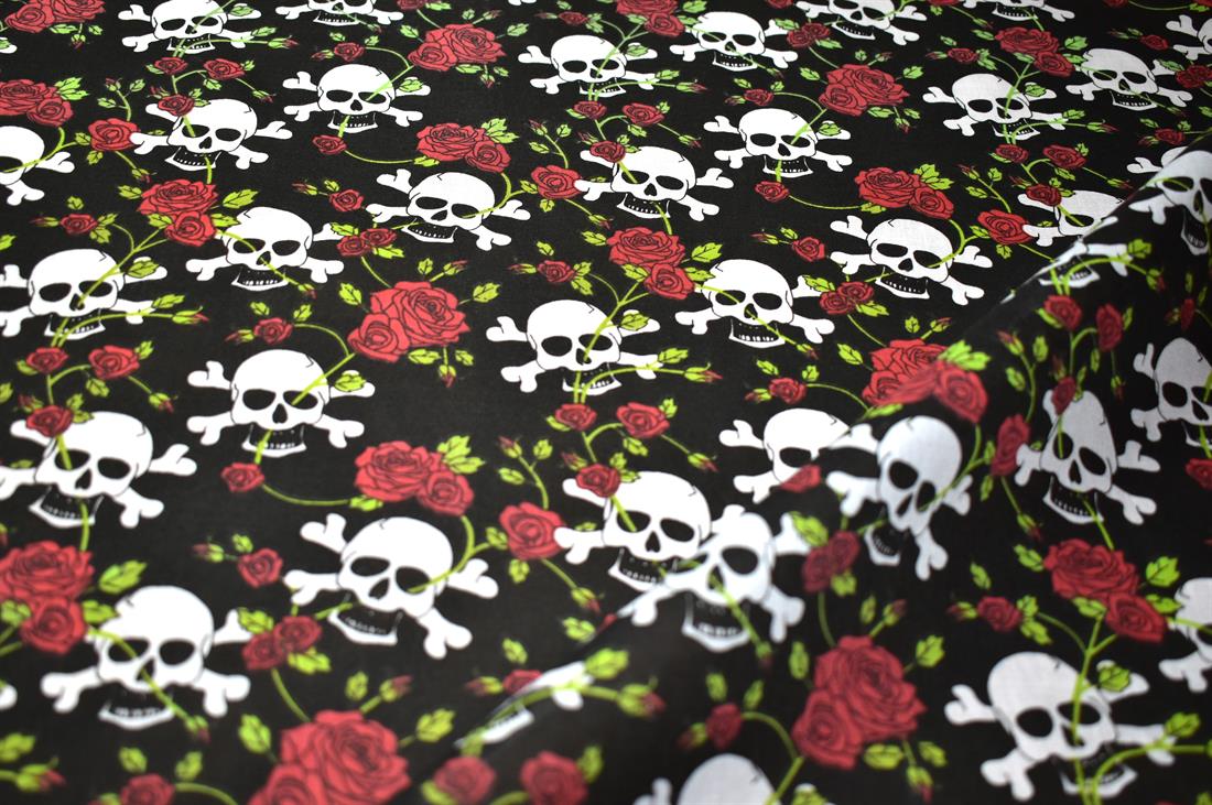 Printed Halloween Polycotton Fabric