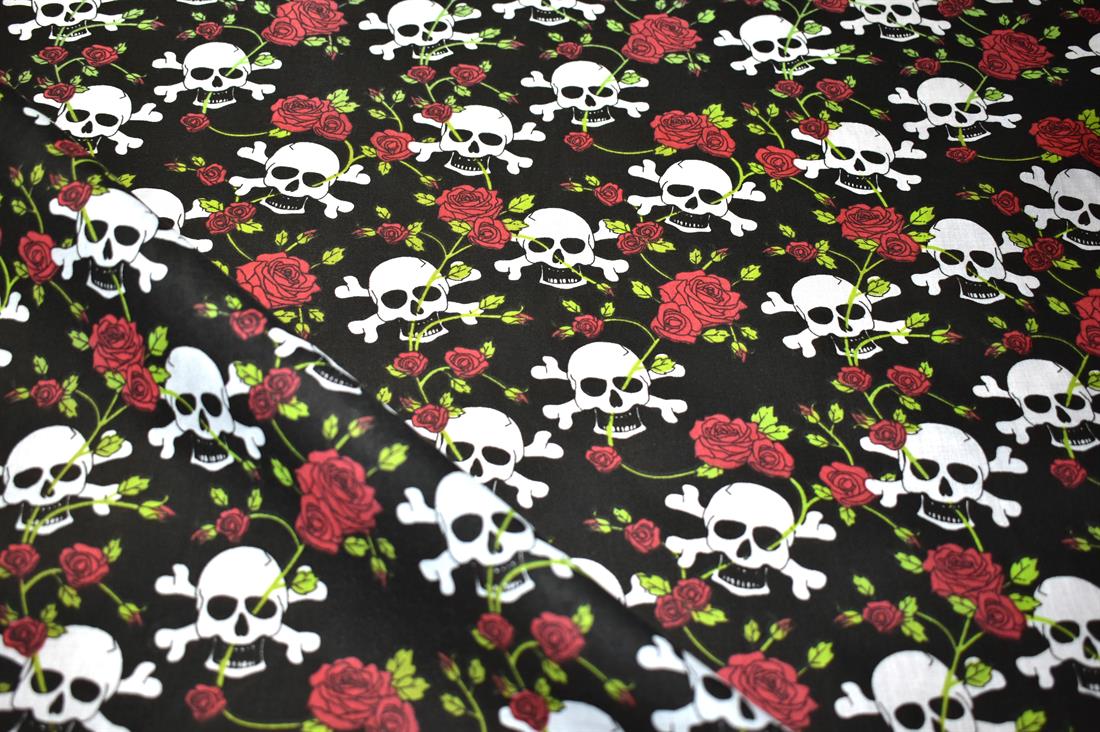 Printed Halloween Polycotton Fabric