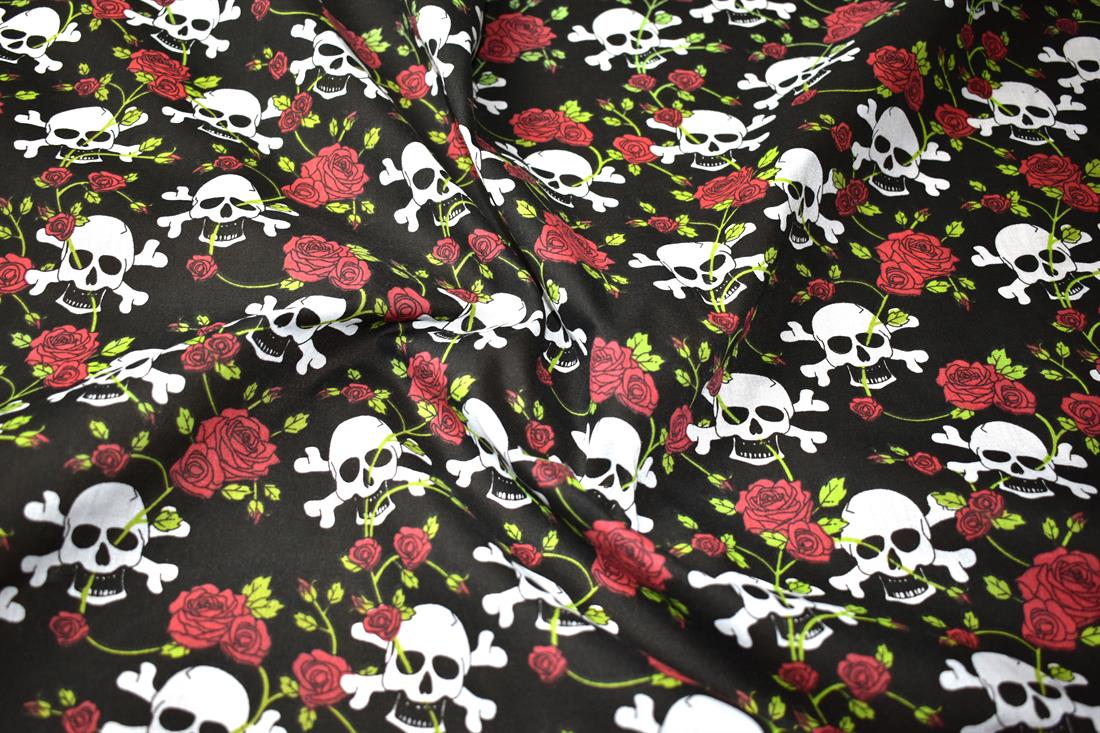 Printed Halloween Polycotton Fabric
