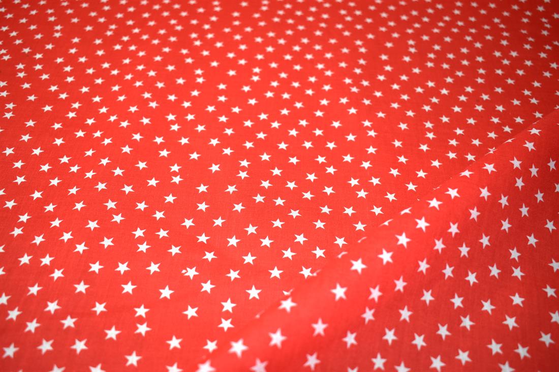 Printed Stars Polycotton Fabric