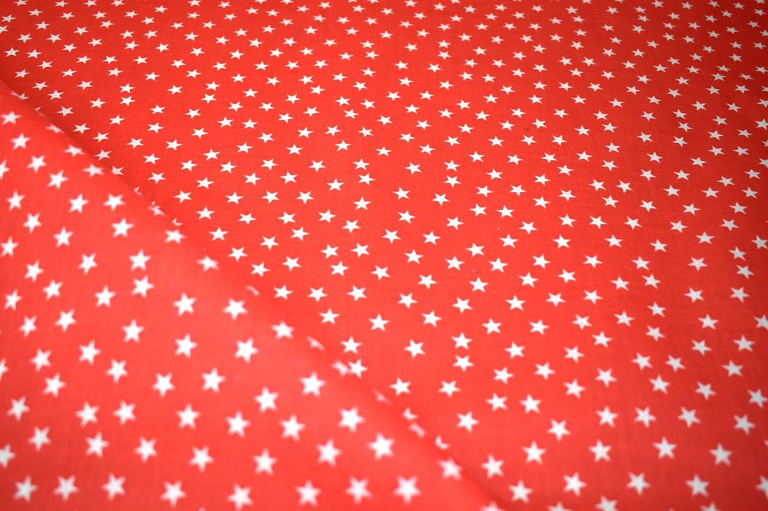 Printed Stars Polycotton Fabric
