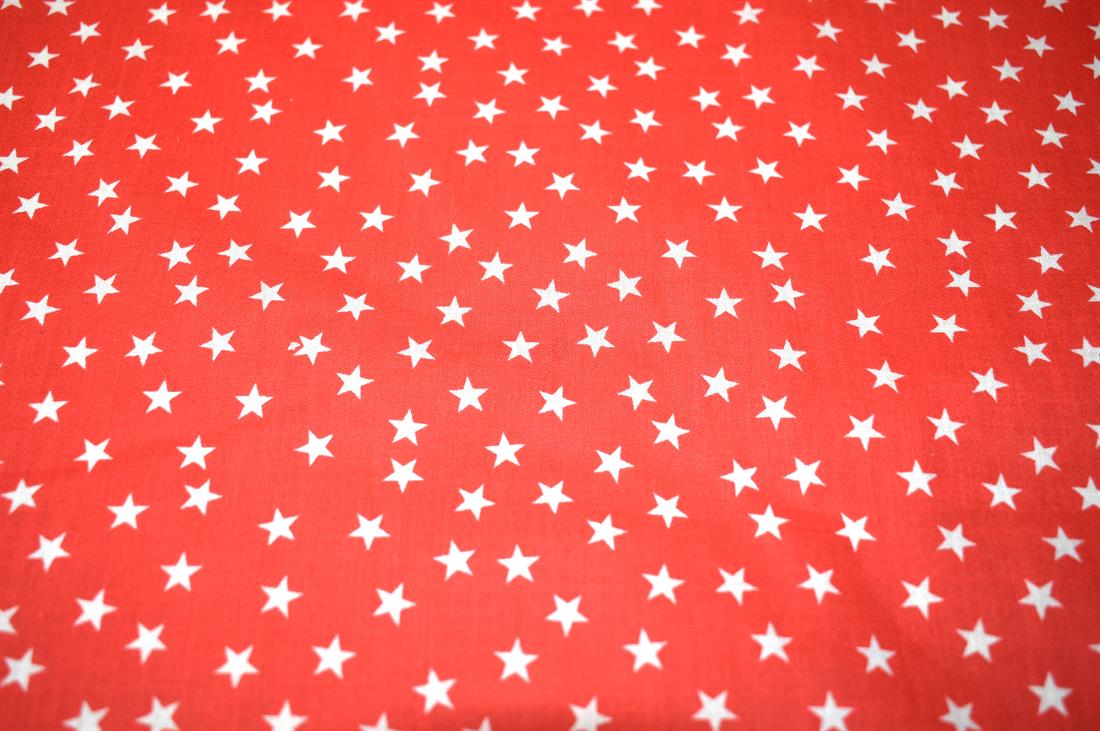 Printed Stars Polycotton Fabric