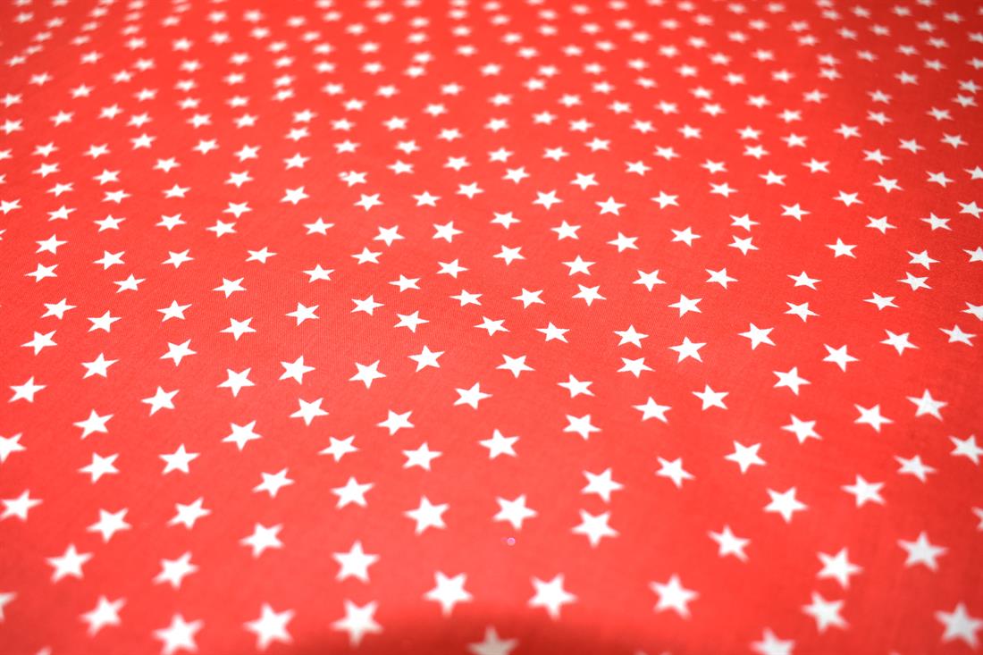 Printed Stars Polycotton Fabric