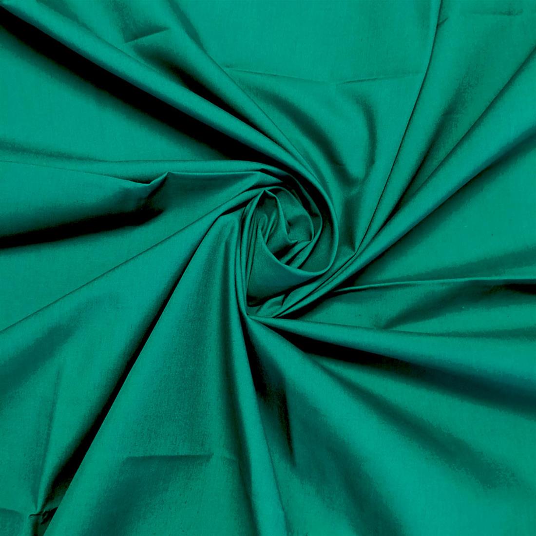 Emerald Green Lightweight Plain Polycotton Fabric
