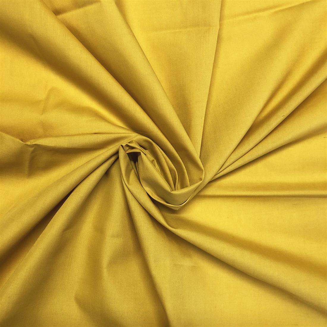 Mustard Lightweight Plain Polycotton Fabric