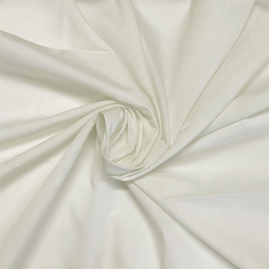 Ivory Lightweight Plain Polycotton Fabric