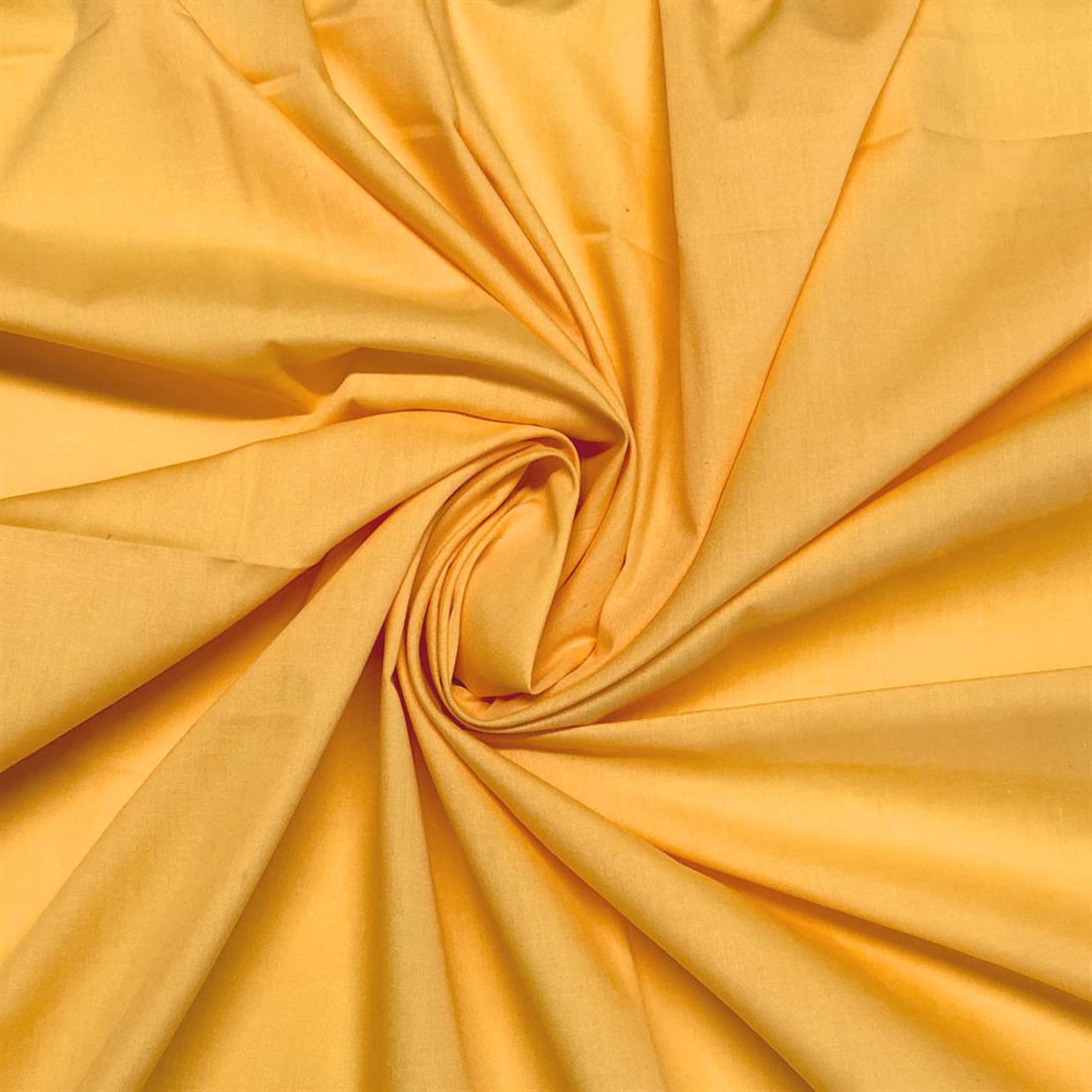 Marigold Lightweight Plain Polycotton Fabric