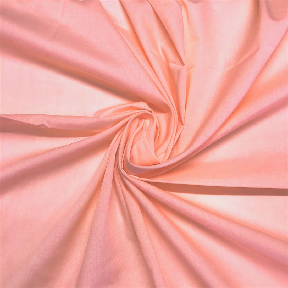 Blush Lightweight Plain Polycotton Fabric
