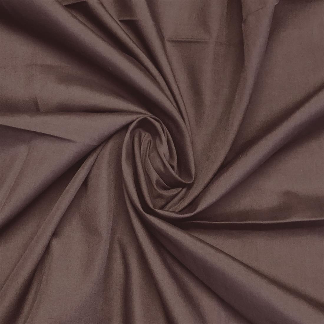 Dark Brown Lightweight Plain Polycotton Fabric