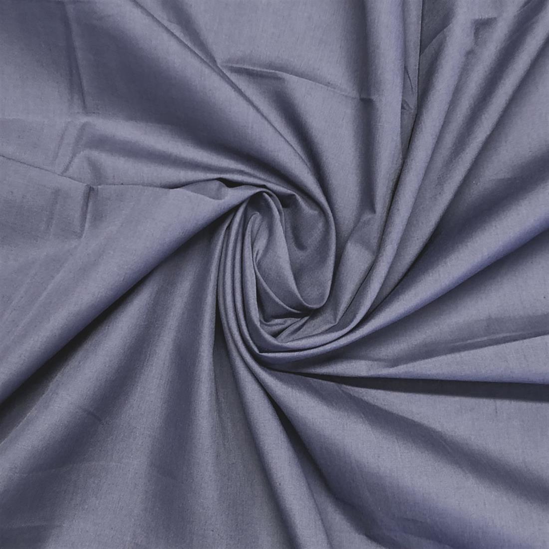Dark Grey Lightweight Plain Polycotton Fabric