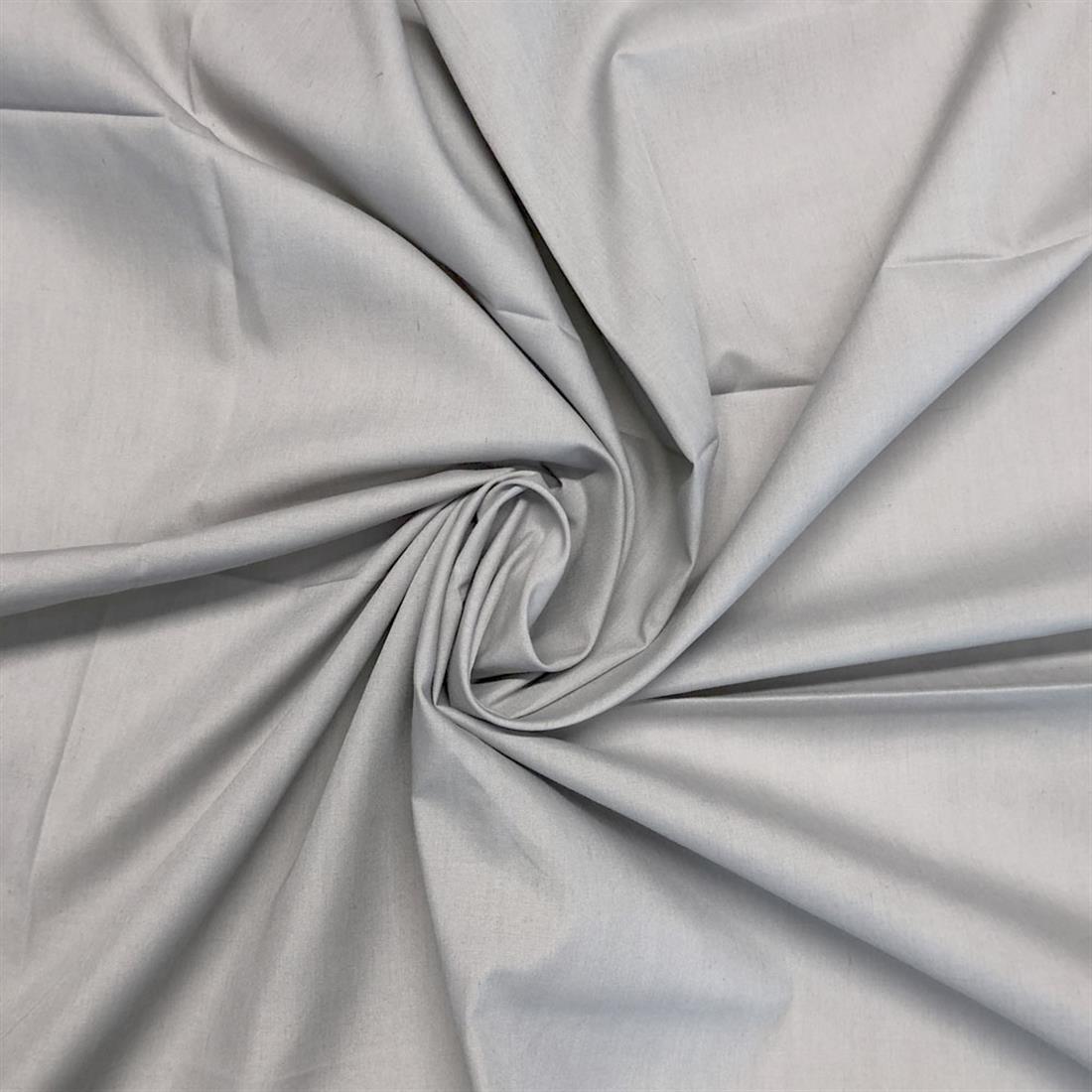 Grey Lightweight Plain Polycotton Fabric