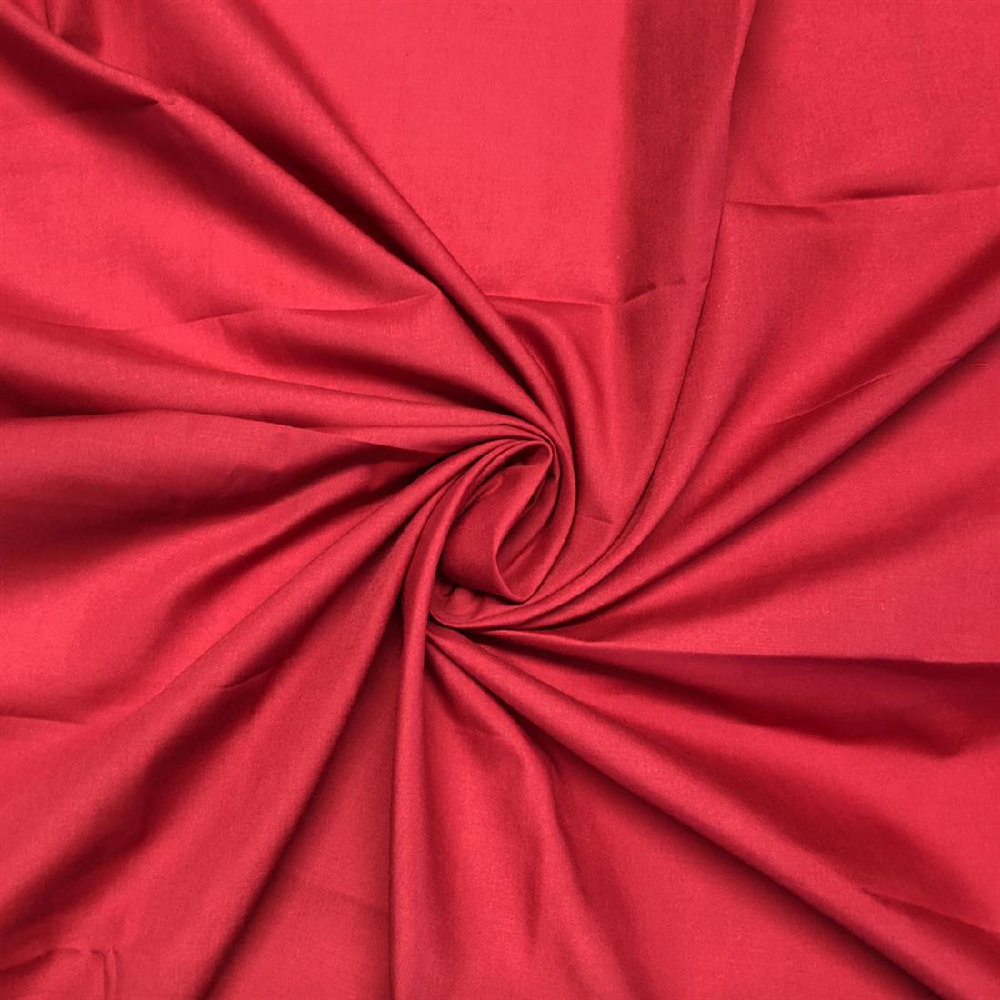 Scarlet Lightweight Plain Polycotton Fabric