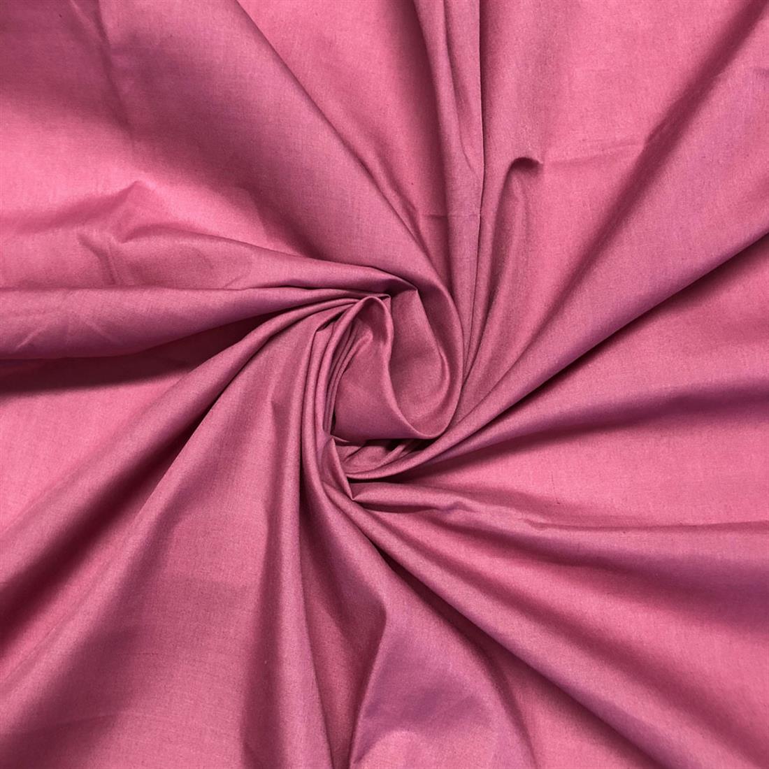 Dark Rose Lightweight Plain Polycotton Fabric