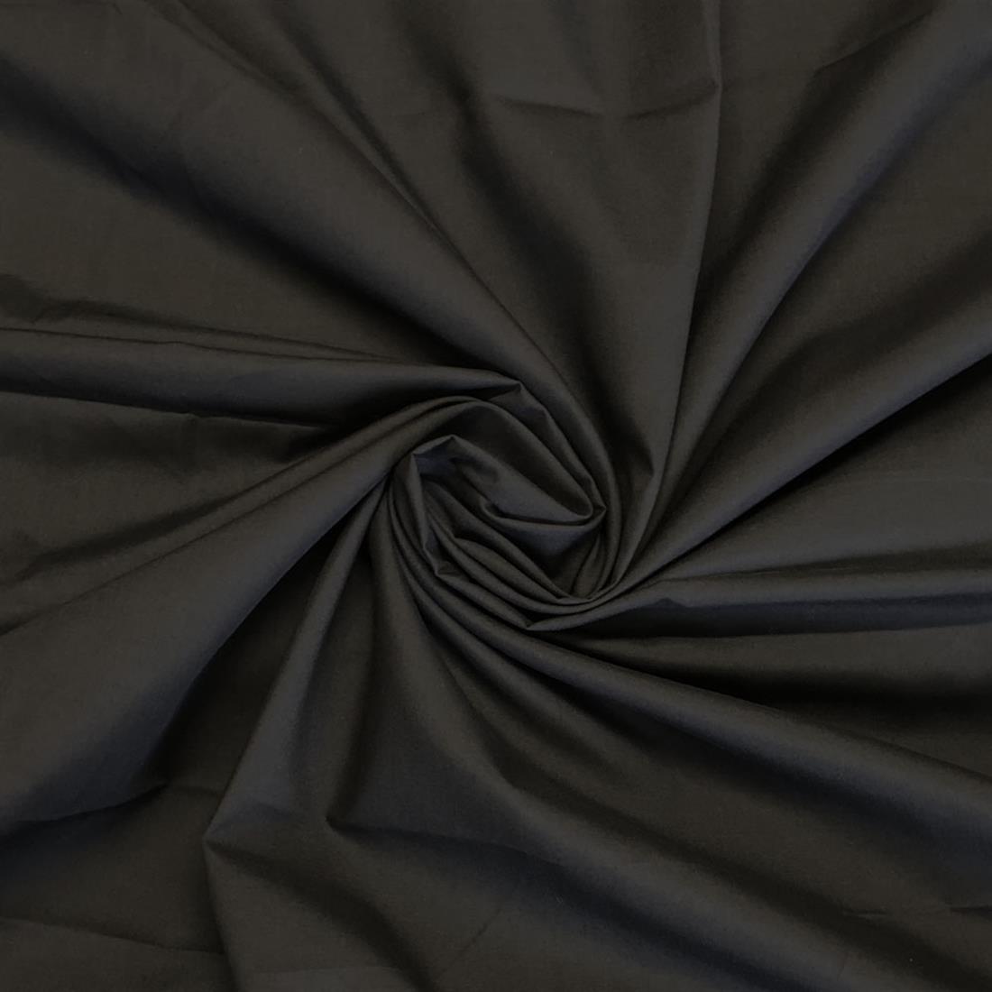 Black Plain Polycotton Inch Wide