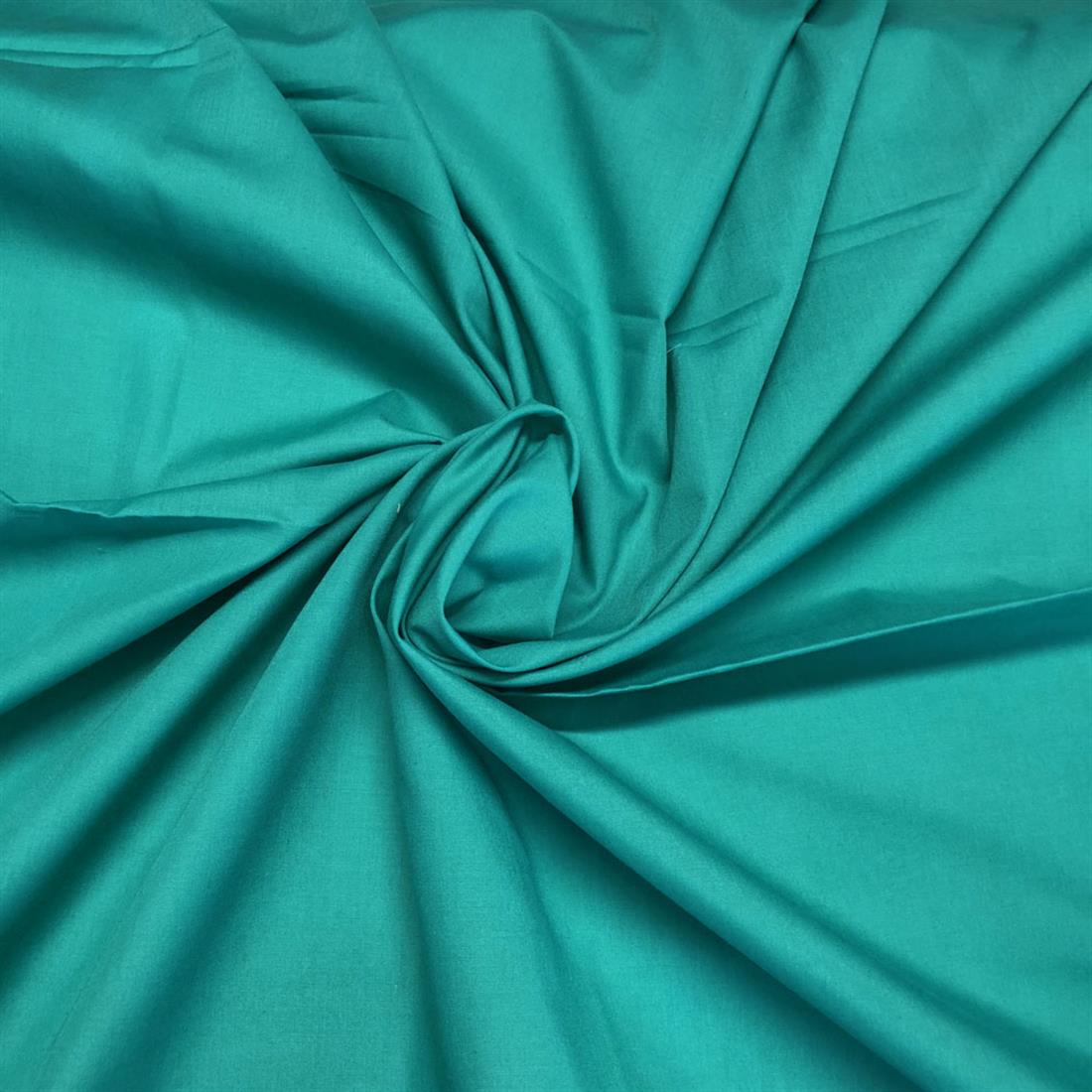 Jade Green Lightweight Plain Polycotton Fabric