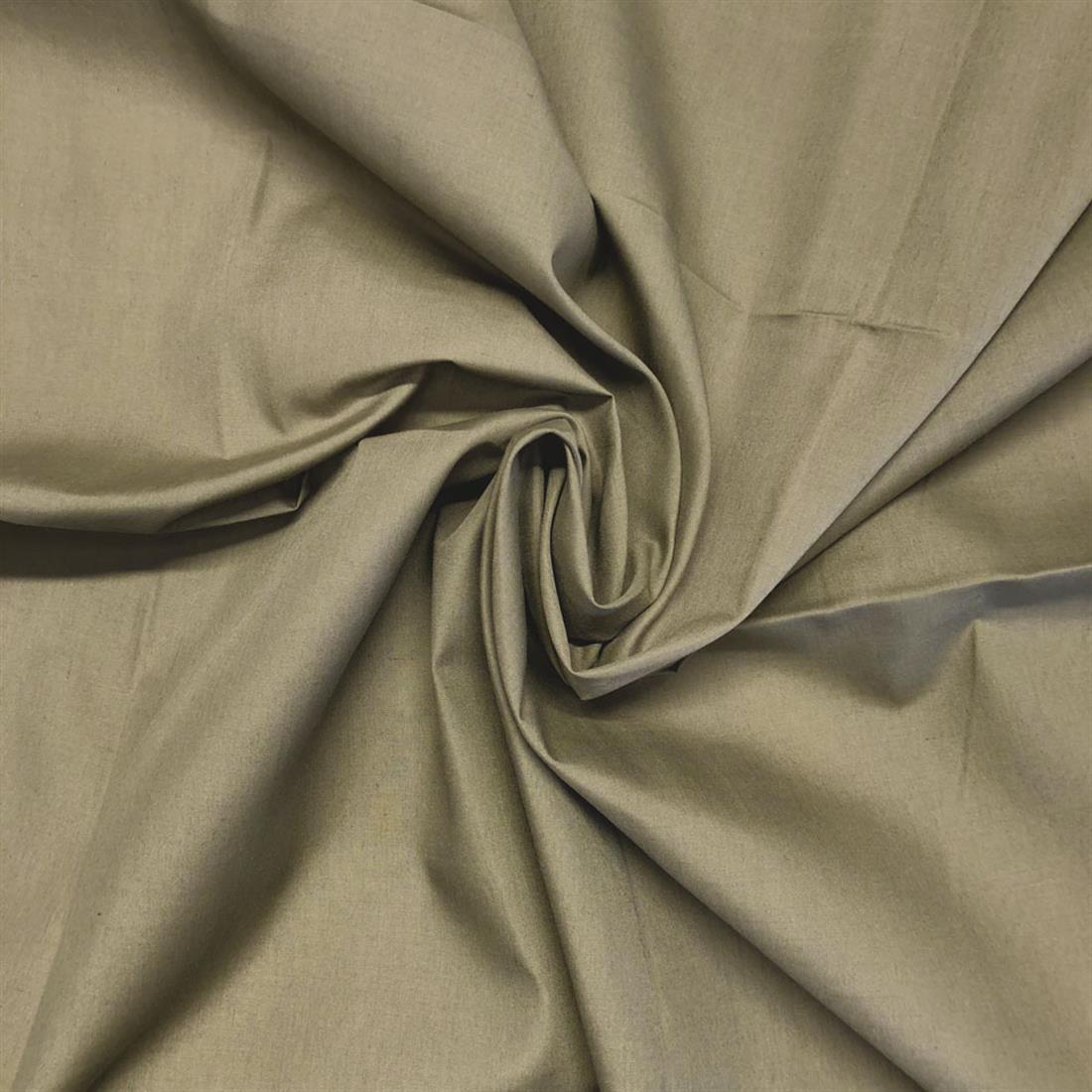Light Khaki Lightweight Plain Polycotton Fabric