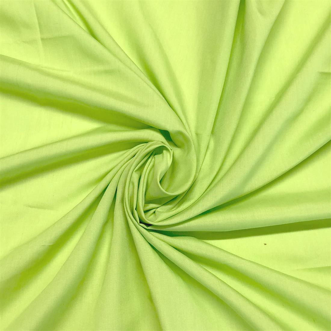 Lime Lightweight Plain Polycotton Fabric