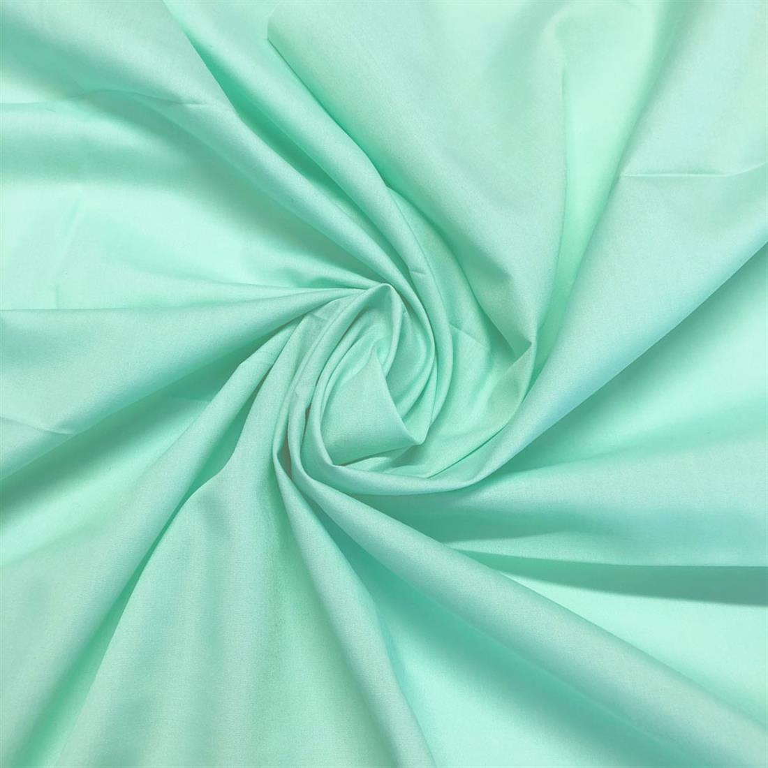 Mint Lightweight Plain Polycotton Fabric