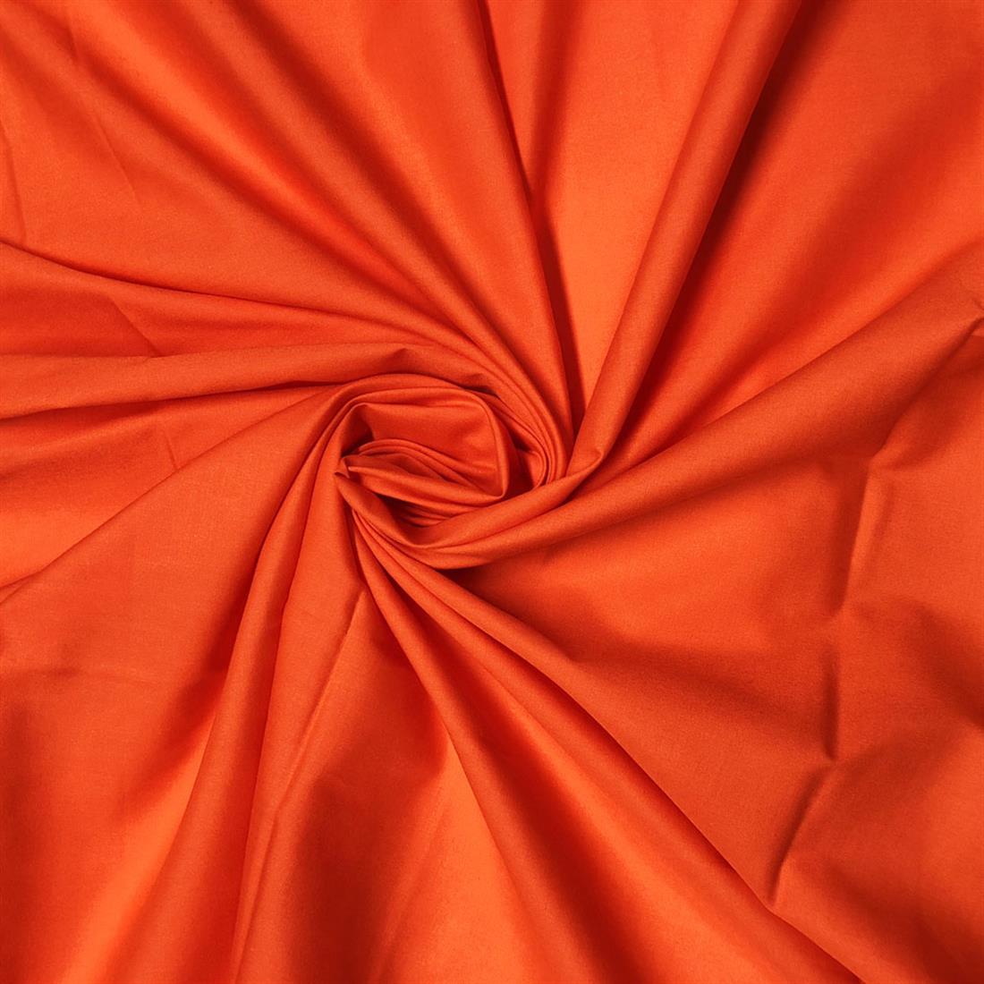 Orange Lightweight Plain Polycotton Fabric