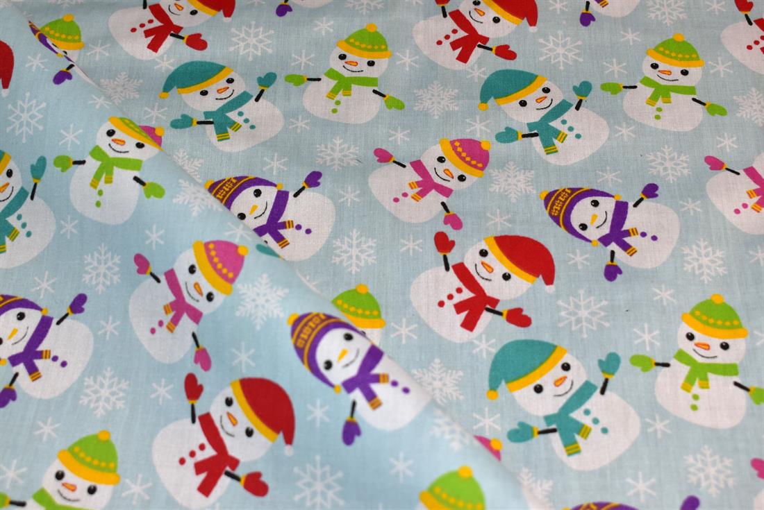 Printed Christmas Polycotton Fabric