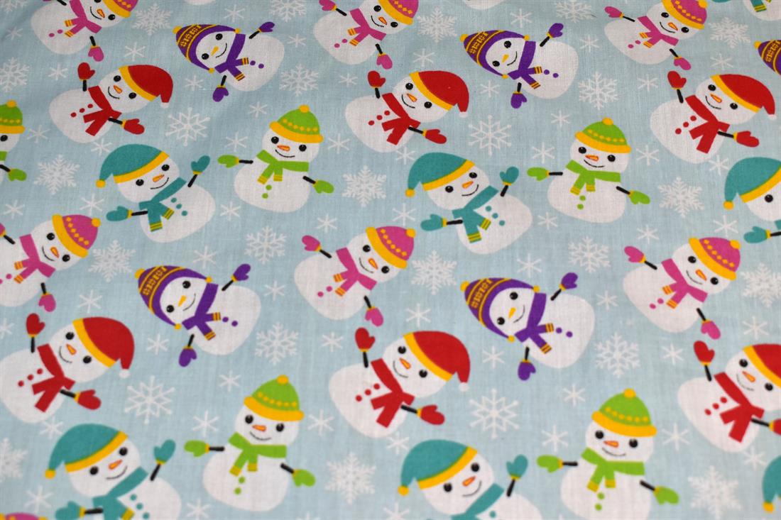 Printed Christmas Polycotton Fabric