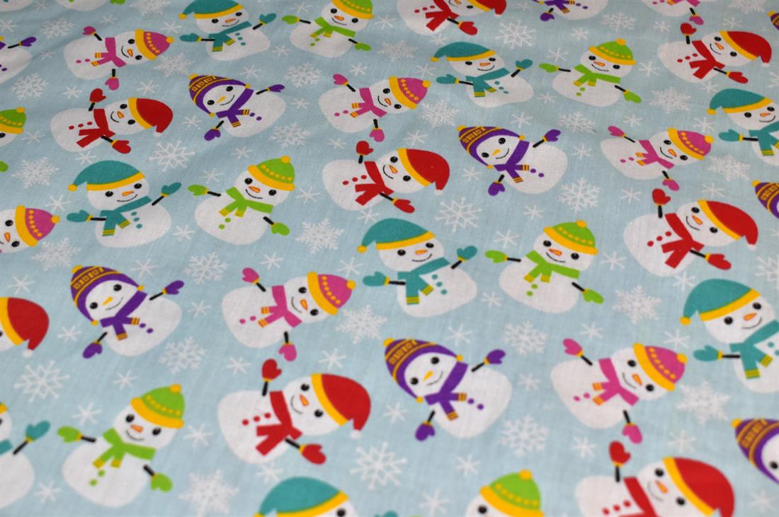 Printed Christmas Polycotton Fabric