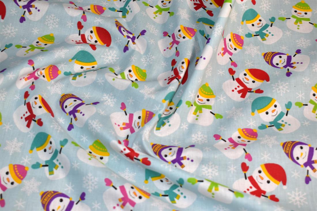 Printed Christmas Polycotton Fabric