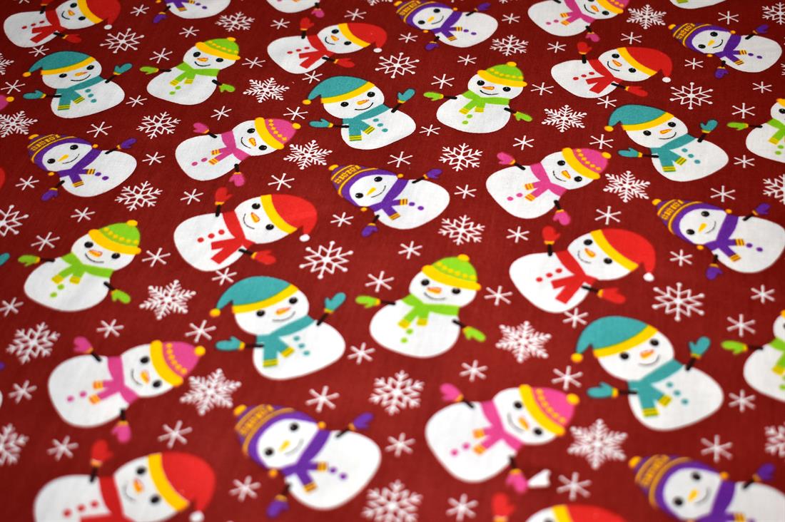 Printed Christmas Polycotton Fabric