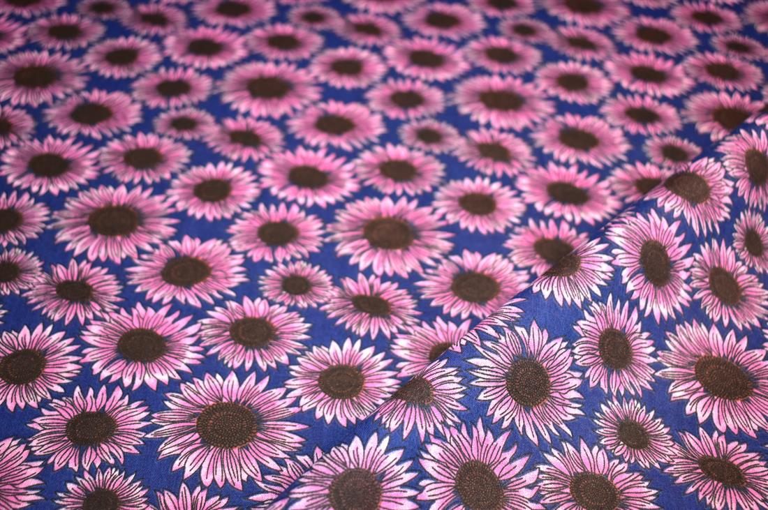 Printed Sunflowers Polycotton Fabric