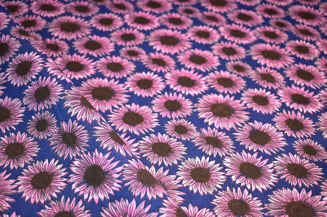 Printed Sunflowers Polycotton Fabric