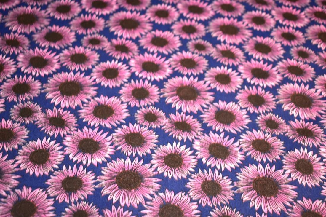 Printed Sunflowers Polycotton Fabric