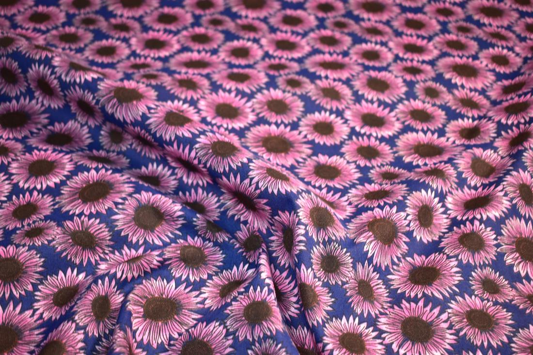 Printed Sunflowers Polycotton Fabric